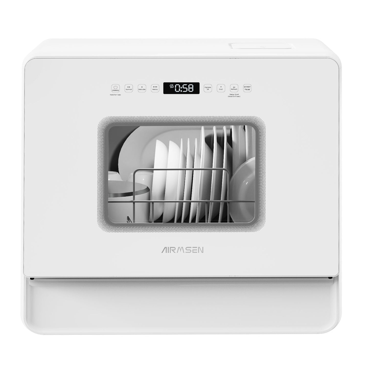 Portable Countertop Dishwasher with Built-in Water Tank, 5 Place Settings
