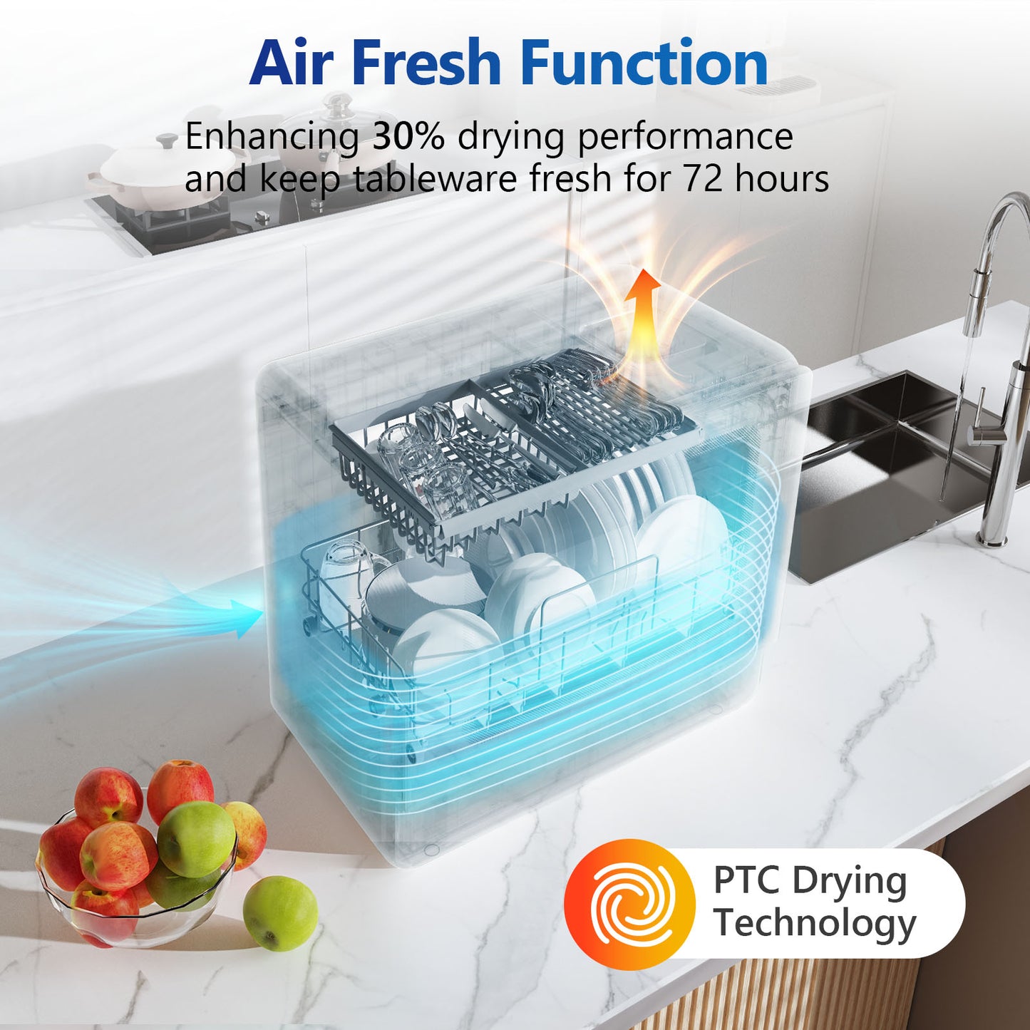 AIRMSEN Portable Countertop Dishwasher DTHA01