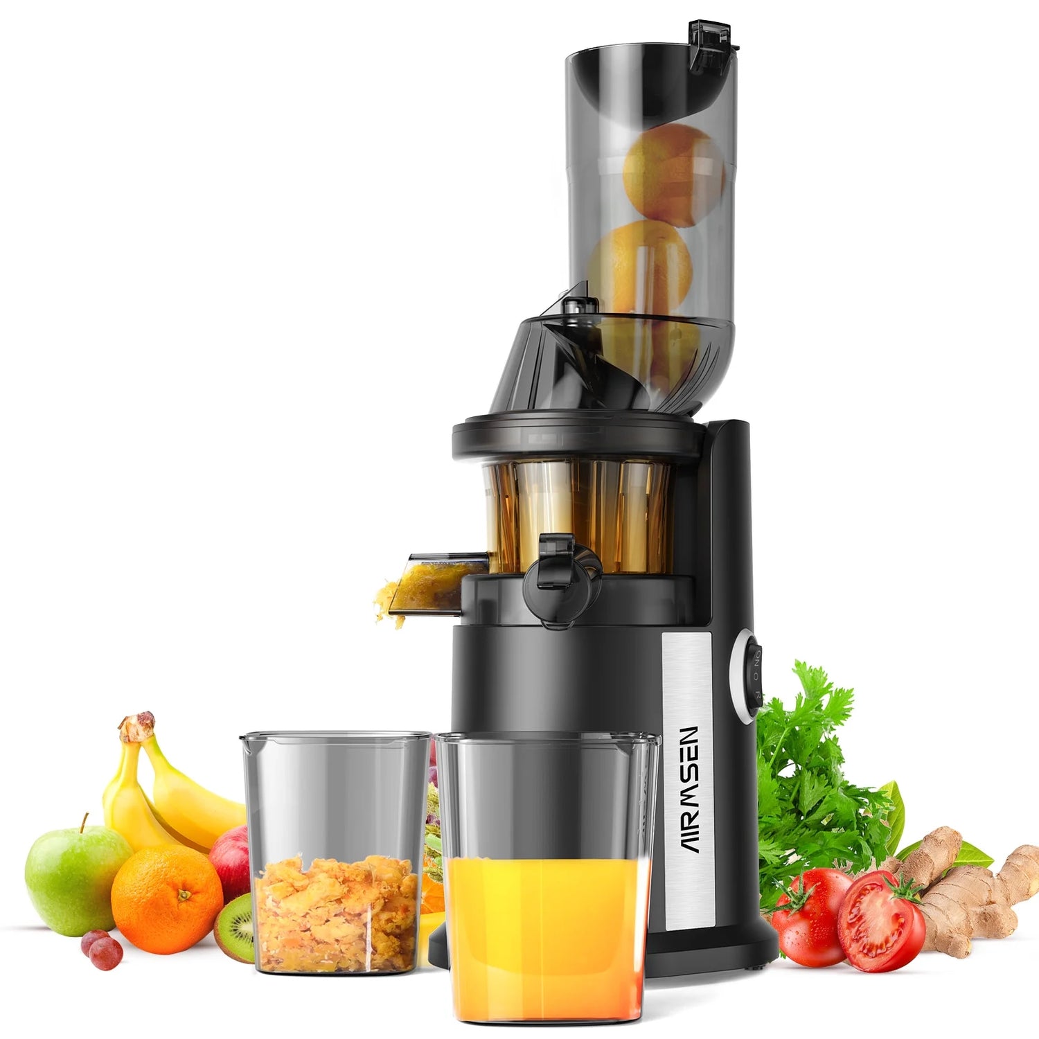 Cold Press Juicer Machine with Big Wide 82mm Chute, BPA-Free