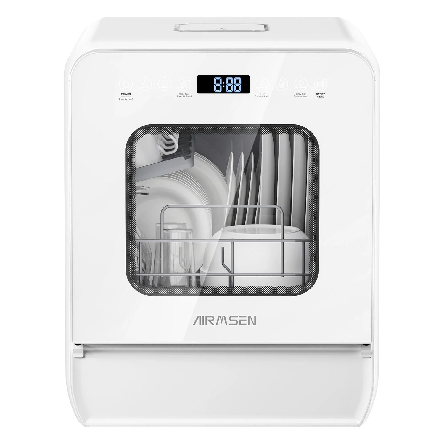 Portable Countertop Dishwasher with Built-in Water Tank, 3 Place Settings