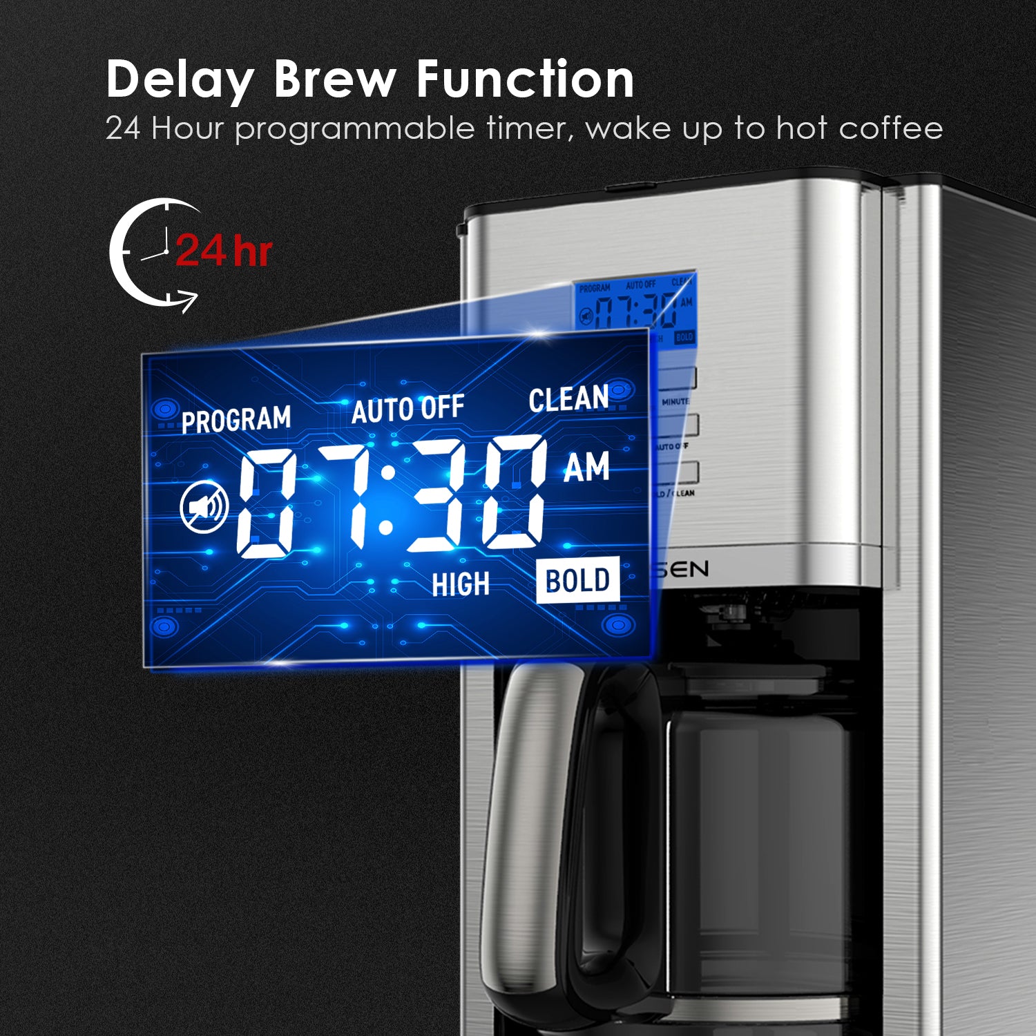 AIRMSEN CM1705BATE Replacement Carafe Coffee Maker, 12-cup, Glass – AIRMSEN  Home Appliances