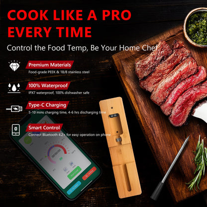 Wireless Meat Thermometer, Bluetooth